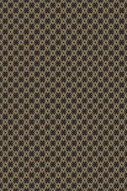 Paisleys zarif çiçek desenli arkaplan duvar kâğıdı çizimi. Klasik stil, güzel, üç boyutlu sanat eseri, altın ve siyah, bej ve kahverengi desenli çiçek yaprakları ve süslemeleri var.