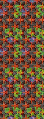 Raster. Renkli Bahar Teması eskiz kalıbı. Düz Çiçek Elementleri Tasarımı.