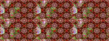 Renkli Bahar Temalı Kusursuz Arkaplan. Raster kusursuz. Güzel kumaş deseni. Düz Çiçek Elementleri Tasarımı. Çiçek deseni.