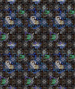 Ultraviyole kumaş deseni. Çizim kalıbı. Raster illüstrasyonu. Organik motif arkaplanı.