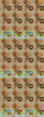 Tarafsız ve bej renklerde. Raster illüstrasyonu. Güzel kumaş deseni. Raster illüstrasyonunda çiçek deseni çizimi.