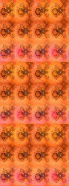 Düz Çiçek Elementleri Tasarımı. Raster illüstrasyonu. Güzel kumaş deseni. Çiçek desenli çizim. Asya tekstil tarzında. Renkli Bahar Teması çizim şablonu.