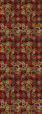 Çiçekli karalama şeklinde Raster çiçek deseni. Yumuşak, bahar çiçekli arka plan. Kahverengi renkte çiçekler.