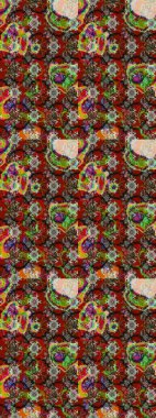 Eskiz modeli etnik tasarım. Çiçekleri, deniz kabukları, mandalaları ve suluboya efektleriyle donanma geçmişi. Yatak çarşafları, ceket, paket tasarımı, kumaş ve moda kavramları için tekstil baskısı.