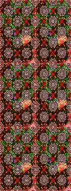 Hint çiçek liyada madalyon deseni. Etnik Mandala süsü. Tekstil, tebrik kartı, boyama kitabı, telefon kılıfı baskı için kullanılabilir. Raster Kına dövme tarzı.