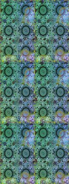 Altın elementlerle mavi renklerde altın desen. Kusursuz klasik altın desen. Raster geleneksel oryantasyon süsü.