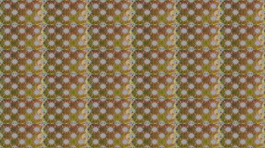 Renkli Bahar Temalı Kusursuz Arkaplan. Kahverengi ve gri renkli çiçekler. Çiçekle kusursuz desen. Düz Çiçek Elementleri Tasarımı.