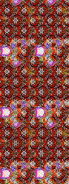 Küçük kahverengi ve kırmızı çiçekli oldukça eski bir besin torbası deseni. Millefleur 'lar. Tekstil, kumaş, kapaklar, duvar kağıtları, baskı, paket, koleksiyon defteri, örgü, dekupaj için çiçek arkaplanı..