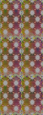 Çiçekli güzel suluboya desen. Kahverengi ve gri renklerde. Raster illüstrasyonu.