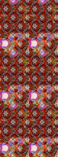 Küçük kahverengi ve kırmızı çiçekli oldukça eski bir besin torbası deseni. Millefleur 'lar. Tekstil, kumaş, kapaklar, duvar kağıtları, baskı, paket, koleksiyon defteri, örgü, dekupaj için çiçek arkaplanı..