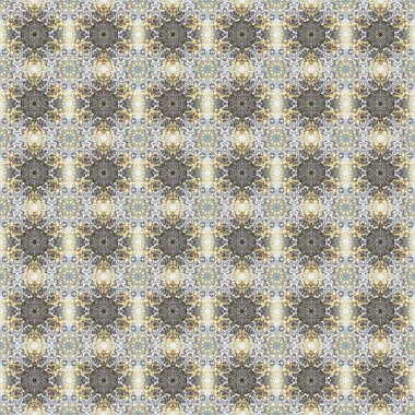 Duvar kâğıdı barok, İspanyol kumaşı. Şık bir grafik desen. Tarafsız, gri ve bej renklerde altın elementler. Kusursuz raster arka plan. Çiçek deseni.