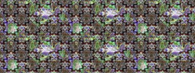 Raster - stok. Eskiz arkaplan modeli. Yapraklı çiçekler ve kır çiçekli papatya çayı..