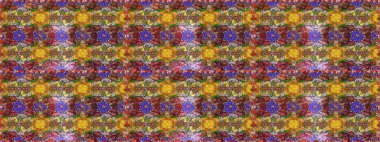 Soyut çiçek çizim kalıbı arka planı. Raster deseni. Raster illüstrasyonu. Kahverengi renklerde. Küçük çiçekte sevimli çiçek deseni var..