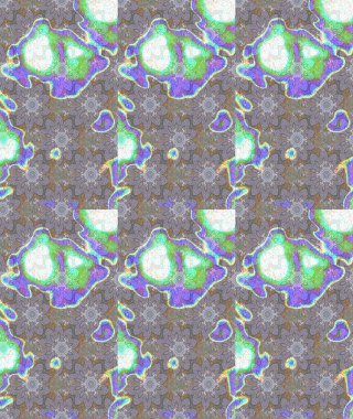 Suluboya etkisi. Raster deseni. Botanik çizim kalıbı. Organik elementler.