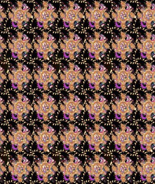 Küçük çiçekte güzel bir desen. Moda baskıları için zarif bir şablon. Robot resim. Motley illüstrasyonu. Küçük renkli çiçekler. Çiçekli yaz çiçekleri.