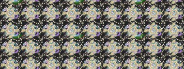 Of doodle elements. Hand drawn Raster illustration. Sketch flower pattern can be used for wallpaper, website background, wrapping paper, invitation, flyer, banner or website.