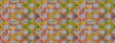 Çiçeksiz desenli arka plan. Gömlek baskısı için çiçek boyası. Gri ve bej renkli çiçekler.