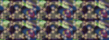 Kumaş, tekstil, duvar kağıdı baskısı için. Eski usul. Raster illüstrasyonu. Eskiz geçmişi. Renkli desenli eskiz deseni, gri çiçekler ve dekoratif elementlerle.