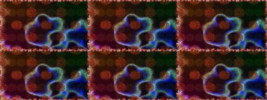 Kusursuz çiçek deseni duvar kâğıdı olarak kullanılabilir. Kahverengi ve gri renkli çiçekler. Raster illüstrasyonu.