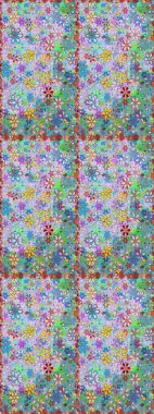 El yapımı çiçek ve bitki koleksiyonu. Raster illüstrasyonu. Şirin karalama çiçekleri olan kusursuz çiçek desenleri. Raster illüstrasyonu. Robot resim tarzı mavi ve nötr renkler.