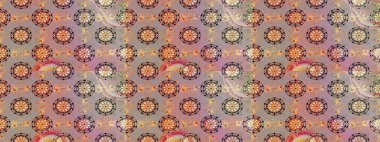 Çiçek ve yapraklı çiçek deseni. Küçük çiçekli şirin bir desen. Raster illüstrasyonu.