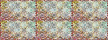 Raster illüstrasyonu. Küçük çiçekteki sevimli çiçek deseni. Gri ve nötr renklerde yaz çiçekleri. Raster deseni.