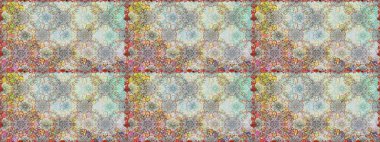 Raster illüstrasyonu. Küçük çiçekteki sevimli çiçek deseni. Gri ve nötr renklerde yaz çiçekleri. Raster deseni.