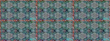 Gri ve mavi renkli şirin tekstil tarzında. Renkli, pürüzsüz desen. Raster illüstrasyonu. Çiçek duvar kâğıdı. Çiçek arka planı.