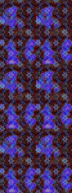 Gömlek baskısı için çiçek boyası. Mor ve mavi renkte çiçekler. Çiçek eskiz kalıbı geçmişi.