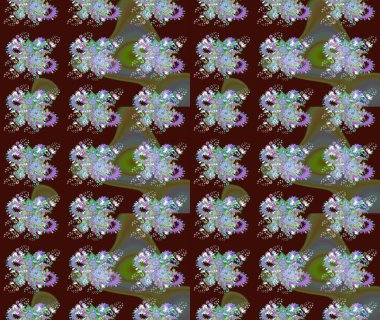 Manzaralı çiçek deseni. Sevgililer günü ve tebrik kartı konsepti için şık bir davetiye. Çiçek kompozisyonu, el boyası, hassas şablon. Üst görünüm, yumuşak kahverengi renk tarzı.