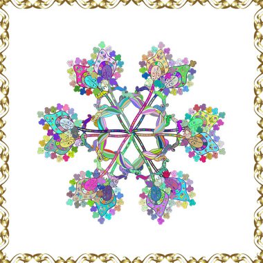 Çiçek deseni. Vektör Dikişsiz güzel kumaş desen. Bahar Tema Dikişsiz desen arka plan rengi. Düz çiçek öğeleri tasarım