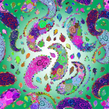 Çiçek deseni. Vektör Dikişsiz güzel kumaş desen. Bahar Tema Dikişsiz desen arka plan rengi. Düz çiçek öğeleri tasarım