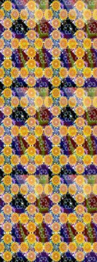 Renkli Bahar Teması eskiz kalıbı. Raster illüstrasyonu. Sarı renkli, zarif çiçek buketli suluboya. Düz Çiçek Elementleri Tasarımı.