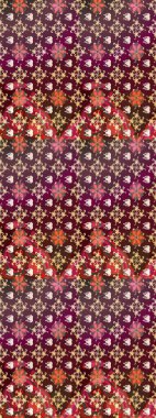 Kahverengi renkli çiçekler. Raster illüstrasyonunda çiçek deseni çizimi.