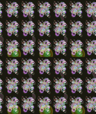 Moda baskıları için zarif bir şablon. Motley illüstrasyonu. Küçük renkli çiçekler. Gri çiçekli bahar çiçekleri. Küçük çiçekte şirin desenler.