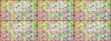 Raster çiçekleri klasik tarzda çizilmiş. Tarafsız ve bej renklerde bahar çiçekleri. Çiçekli, pürüzsüz bir desen. Raster illüstrasyonu.