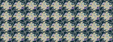 Sevgililer günü ve tebrik kartı konsepti için şık bir davetiye. Mavi renkte manzaralı çiçek deseni. Üst manzara, yumuşak stil. Çiçek kompozisyonu, el boyası, hassas şablon..