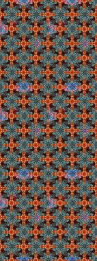 Raster illüstrasyonu. Mavi ve siyah renkte mavi ve siyah papatya deseni. Mavi ve siyah renklerde.