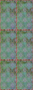 Raster Güzel kumaş deseni. Raster suluboya çiçek deseni, narin çiçekler, yeşil ve nötr çiçekler, tebrik kartı şablonu.