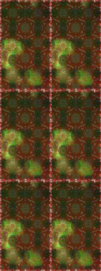 Varicolobrown ve yeşil raster pürüzsüz illüstrasyon. Küçük çiçekteki sevimli çiçek deseni. Birçok kahverengi ve yeşil soyut çiçekli tropik, pürüzsüz desen.