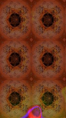 Raster düz çiçek çizim deseni. Kahverengi ve kırmızı renkte çiçekler. Tasarım hediye paketi, tebrik kartları, posterler ve afiş tasarımı.