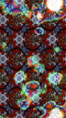 Renkli tekstil tarzında. Raster illüstrasyonu. Suluboya çiçekli çiçek deseni.