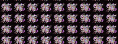 Gömlek baskısı için çiçek boyası. Çiçek desenli eskiz. Siyah renkte çiçekler.