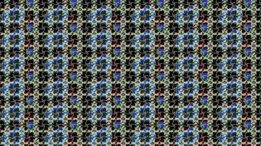 Suluboya tarzında siyah renklerde. Raster illüstrasyonu. Küçük çiçekli bahar deseni çiz.