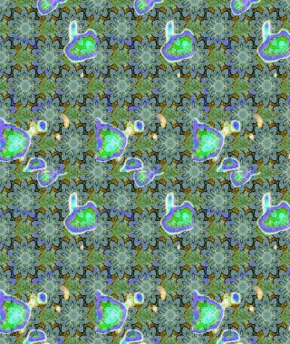 Çiçekli karalama şeklinde Raster çiçek deseni. Yeşil renkli çiçekler. Yumuşak, bahar çiçekli arka plan.