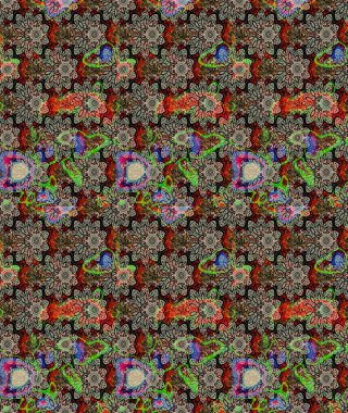 Eskiz Vintage Çiçek Deseni. Raster Kalça dokusu deseni.