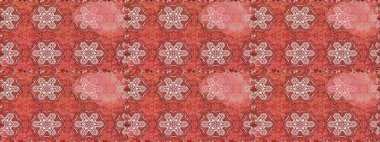 Raster Henna tarzı. Sınır Kızılderili çiçekli paisley patten. Kusursuz süs izi. Tebrik kartı geçmişi, boyama kitabı, arkaplan ve tekstil için kullanılabilir. Etnik Mandala havlusu.