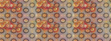 Çiçek buketleriyle klasik bir eskiz şekli. Raster illüstrasyonu. Gri renklerde.