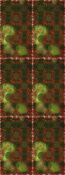 Varicolobrown ve yeşil raster pürüzsüz illüstrasyon. Küçük çiçekteki sevimli çiçek deseni. Birçok kahverengi ve yeşil soyut çiçekli tropik, pürüzsüz desen.