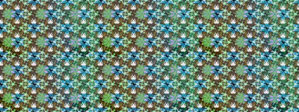 Raster illüstrasyonundaki çiçek desenli çizim. Suluboya tarzında yeşil renkte çiçekler.